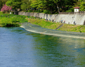 阿武隈川春のサイクリング